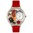 Whimsical Unisex Kindergarten Teacher Red Leather Watch