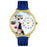 Whimsical Unisex Flight Attendant Royal Blue Leather Watch