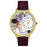 Whimsical Unisex Birthstone: February Purple Leather Watch