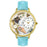 Whimsical Unisex Jewelry Lover Blue Baby Blue Leather Watch