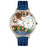 Whimsical Unisex Chocolate Lover Royal Blue Leather Watch