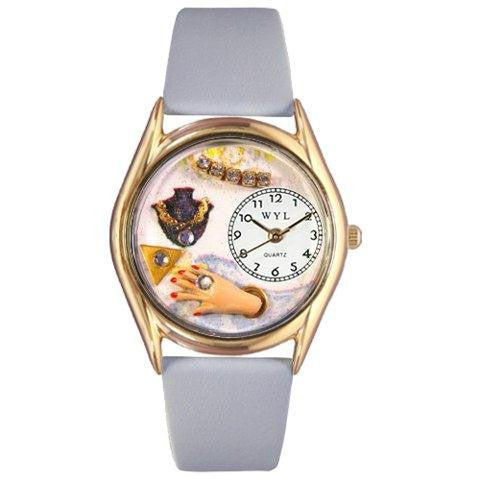 Whimsical Womens Jewelry Lover Blue Baby Blue Leather Watch