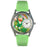 Whimsical Womens St.Patricks Day Rainbow Green Leather Watch