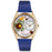 Whimsical Womens Birthstone: November Royal Blue Leather Watch