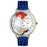 Whimsical Unisex Vintage Raggedy Ann Royal Blue Leather Watch