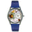 Whimsical Womens Birthstone: November Royal Blue Leather Watch