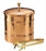 6  Dia. x 7 H. D cor Copper Lined Ice Bucket w-Brass 7  Tongs 3 Qt