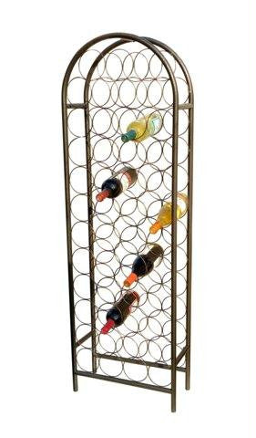 16  x 8 x 53  47 Bottle Pewter Classic Arch Wine Rack