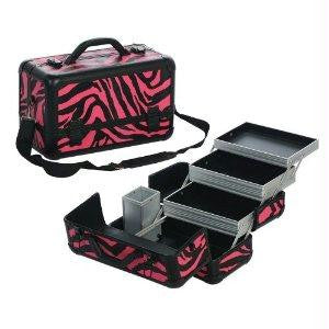 Single-Cup Pink-Zebra Train Make Up Case