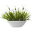 White Grass and White Floral w-White Planter (Indoor-Outdoor)