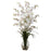 White Dancing Lady Orchid w-Vase Arrangement