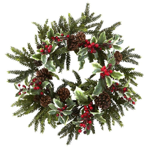 22 Inch Holly Berry Wreath