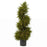 43 Inch Cedar Spiral Topiary w-Lights