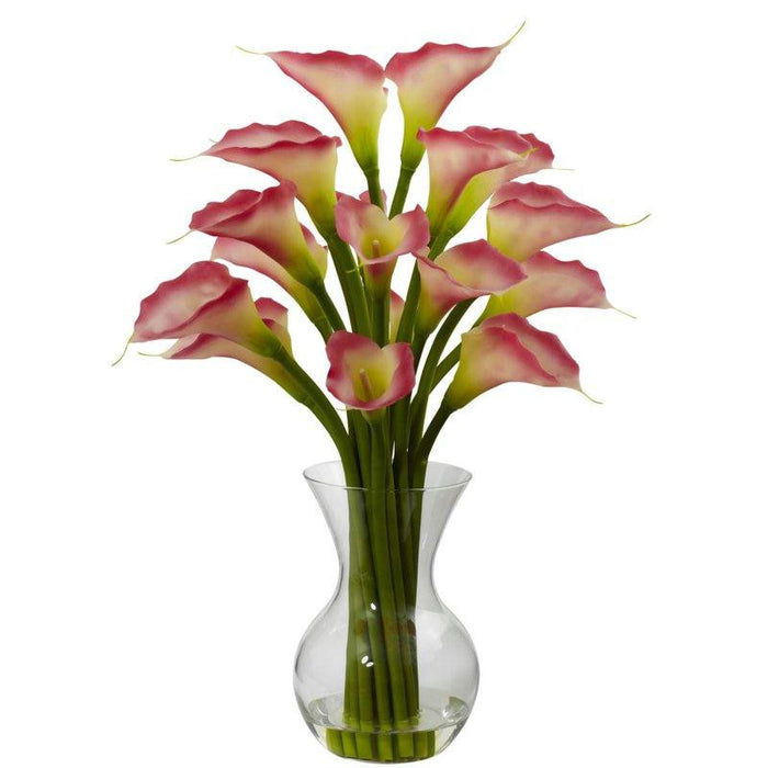 Pink Galla Calla Lily w-Vase Arrangement