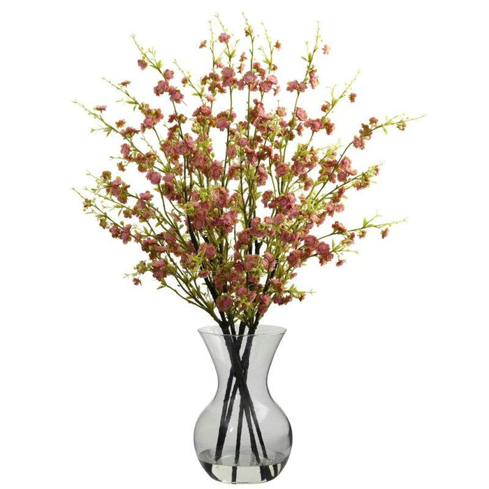 Pink Cherry Blossoms w-Vase Arrangement