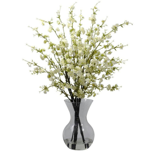 White Cherry Blossoms w-Vase Arrangement