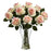 Light Pink Blooming Roses w-Vase