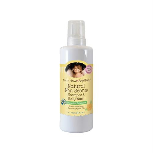 Earth Mama Angel Baby Shampoo and Body Wash - Organic Unscented - 34 oz