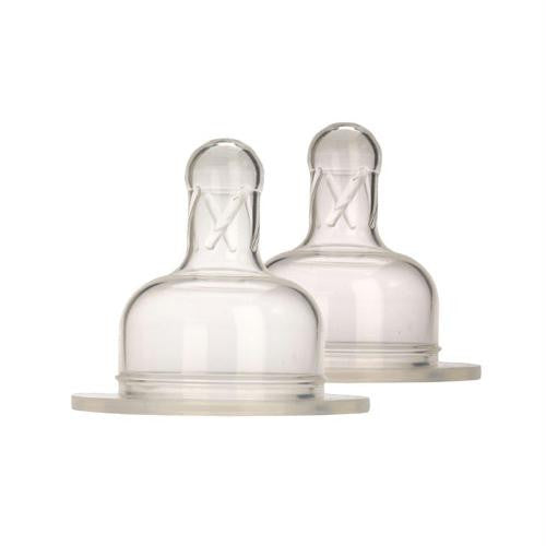 Bornfree Soft Silicone Nipples - Level 2 Medium Flow - 2 Pack