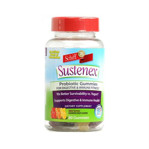 Schiff Sustenex Probiotic Gummies Assorted Fruit Flavors - 60 Gummies