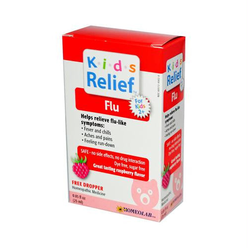 Homeolab USA Kids Relief Flu For Kids 2-Plus Raspberry - 0.85 fl oz