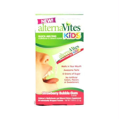 Alternavites Kids Quick-Melting Multivitamins Strawberry Bubble Gum - 30 Packets