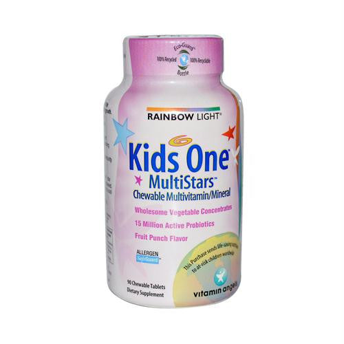 Rainbow Light Kids One MultiStars Fruit Punch - 90 Chewable Tablets