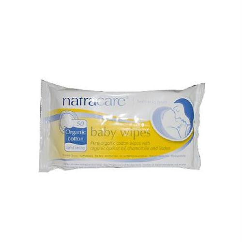 Natracare Organic Cotton Baby Wipes - 50 Pack