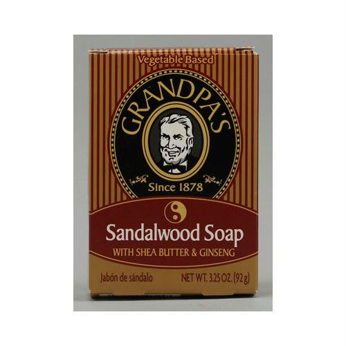 Grandpas Sandalwood Bar Soap with Shea Butter and Ginseng - 3.25 oz