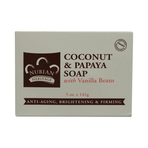 Nubian Heritage Bar Soap Coconut And Papaya with Vanilla Beans - 5 oz