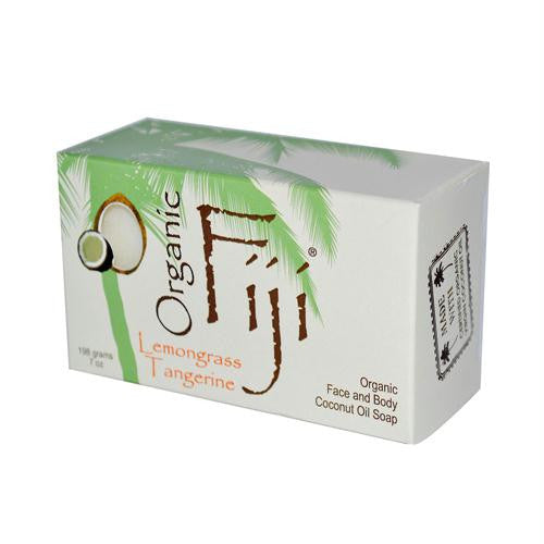 Organic Fiji Organic Face and Body Coconut Oil Soap Lemongrass Tangerine - 7 oz