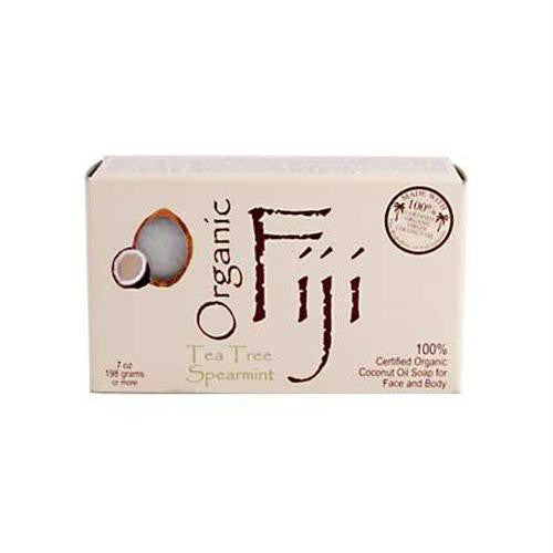 Organic Fiji Organic Face and Body Coconut Oil Soap Tea Tree Spearmint - 7 oz