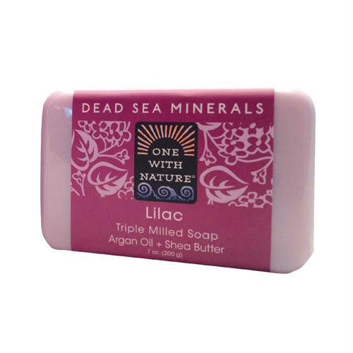 One With Nature Triple Milled Soap Bar - Lilac - 7 oz