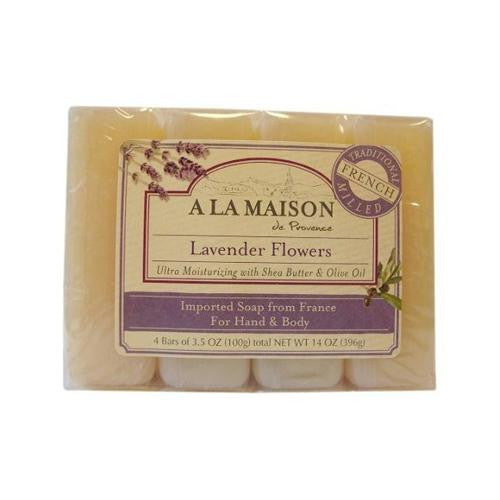 A La Maison Bar Soap - Lavender Flower - Value 4 Pack