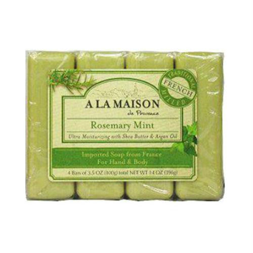 A La Maison Bar Soap - Rosemary Mint - Value 4 Pack