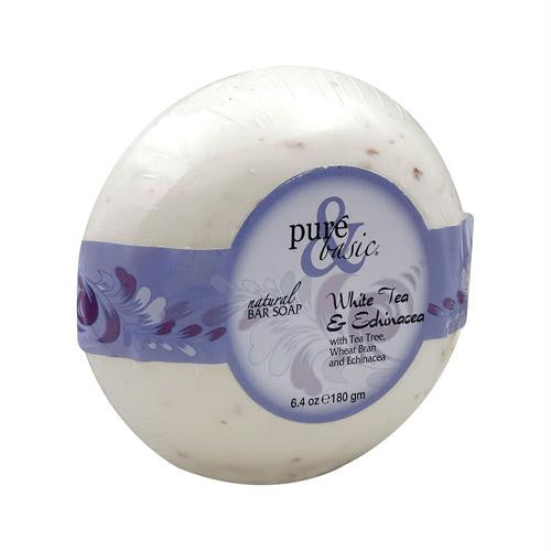 Pure and Basic Bar Soap - White Tea Echinacea - Case of 6 - 6.4 oz