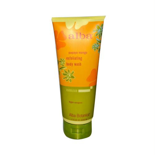 Alba Botanica Hawaiian Body Wash Exfoliating Papaya Mango - 7 fl oz