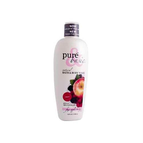 Pure and Basic Natural Bath and Body Wash Fuji Apple Berry - 12 fl oz