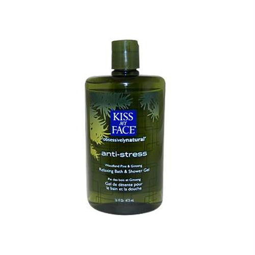 Kiss My Face Bath and Shower Gel Anti-stress Woodland Pine and Ginseng - 16 fl oz