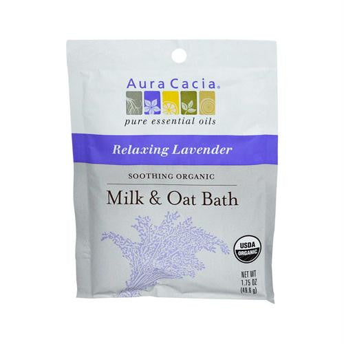 Aura Cacia Relaxing Lavender Milk and Oat Bath Organic - 1.75 oz - Case of 6