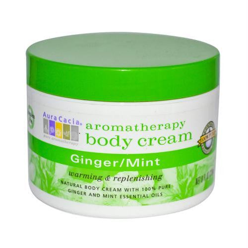 Aura Cacia Body Cream Ginger-Mint - 8 fl oz