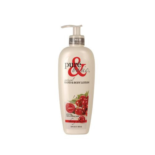 Pure and Basic Natural Bath And Body Lotion Cherry Almond - 12 fl oz