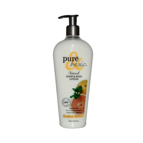 Pure and Basic Natural Bath And Body Lotion Grapefruit Verbena - 12 fl oz