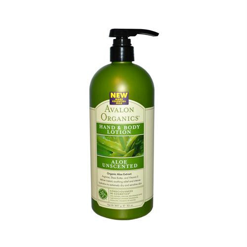 Avalon Organics Hand and Body Lotion Aloe Unscented - 32 fl oz