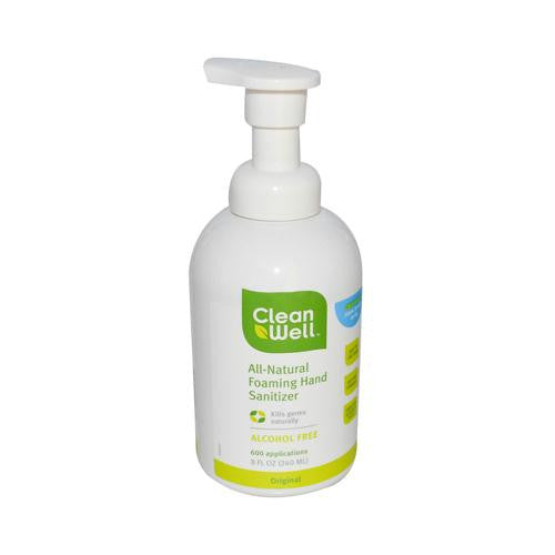 CleanWell All-Natural Foaming Hand Sanitizer - 8 oz