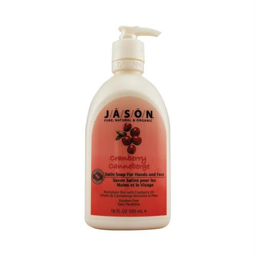 Jason Satin Soap Liquid Cranberry Canneberge - 16 fl oz