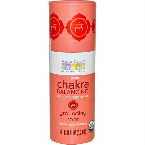 Aura Cacia Organic Chakra Balancing Aromatherapy Roll-on - Grounding Root - .31 oz