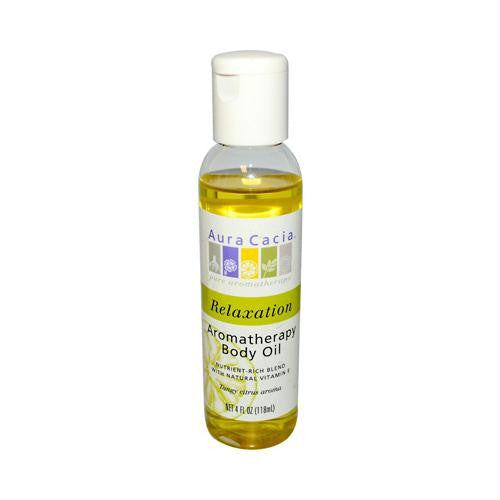 Aura Cacia Aromatherapy Body Oil - Relaxation - Tangy Citrus Aroma - 4 fl oz