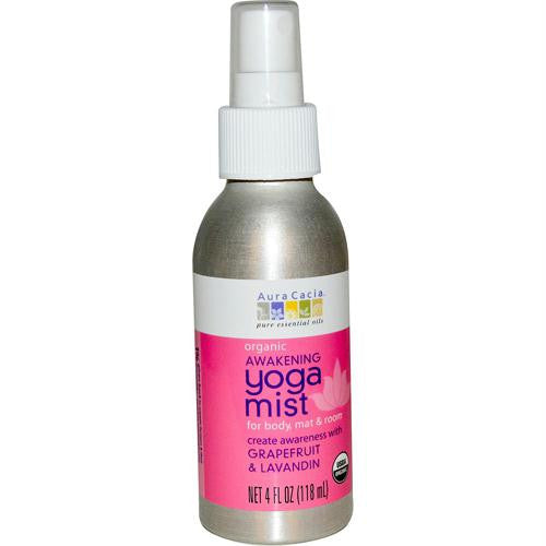 Aura Cacia Organic Yoga Mist - Awakening Grapefruit and Lavandin Orange - 4 oz