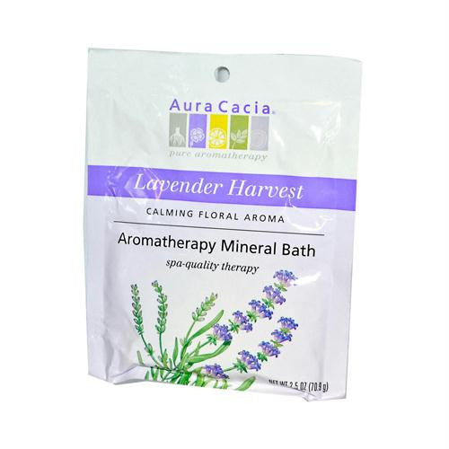 Aura Cacia Aromatherapy Mineral Bath Lavender Harvest - 2.5 oz - Case of 6